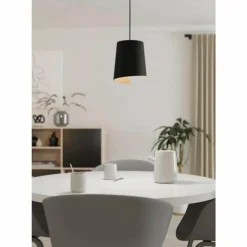 Luminaires Eglo Suspensions|Suspension Eglo BOLIVIA Noir, 1 lumière