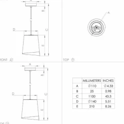 Luminaires Eglo Suspensions|Suspension Eglo BOLIVIA Noir, 1 lumière