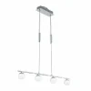 Luminaires Eglo Éclairage Led|Suspension Eglo BORRIOL LED Chrome, 4 lumières
