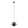 Luminaires Eglo Suspensions|Suspension EGLO BRENDA Nickel mat, Noir, 1 lumière