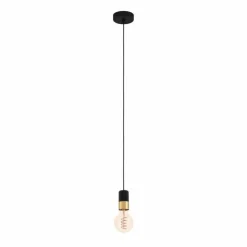 Luminaires Eglo Suspensions|Suspension Eglo CALARI Laiton, Noir, 1 lumière