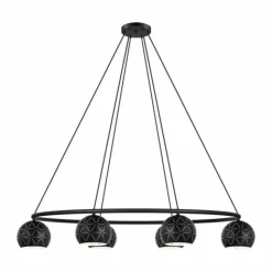 Luminaires Eglo Suspensions|Suspension EGLO CANTALLOPS Noir, 6 lumières