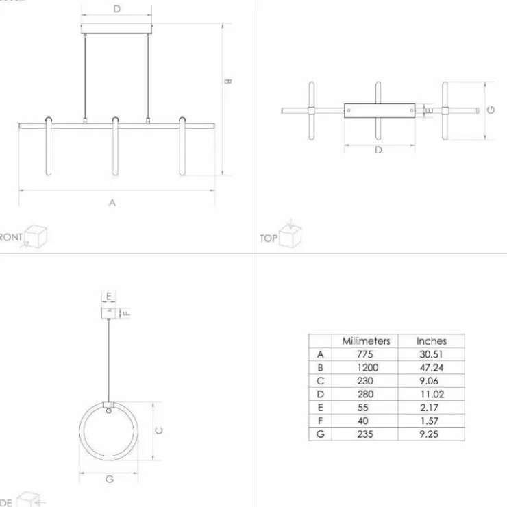 Luminaires Eglo Éclairage Led|Suspension Eglo CARANACOA LED Noir, 3 lumières
