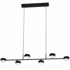 Luminaires Eglo Éclairage Led|Suspension Eglo CLAVELLINA LED Noir, 6 lumières