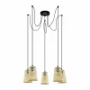 Luminaires Eglo Suspensions|Suspension EGLO CLAVERDON Noir, 5 lumières