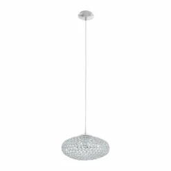Luminaires Eglo Suspensions|Suspension Eglo CLEMENTE Chrome, Aspect cristal, 1 lumière