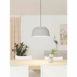 Luminaires Eglo Suspensions|Suspension Eglo CONTRISA Gris, 1 lumière