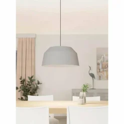 Luminaires Eglo Suspensions|Suspension Eglo CONTRISA Gris, 1 lumière