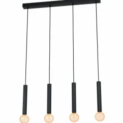 Luminaires Eglo Suspensions|Suspension Eglo CORTENOVA Noir, 4 lumières