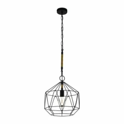Luminaires Eglo Suspensions|Suspension Eglo COTTINGHAM Noir, 1 lumière
