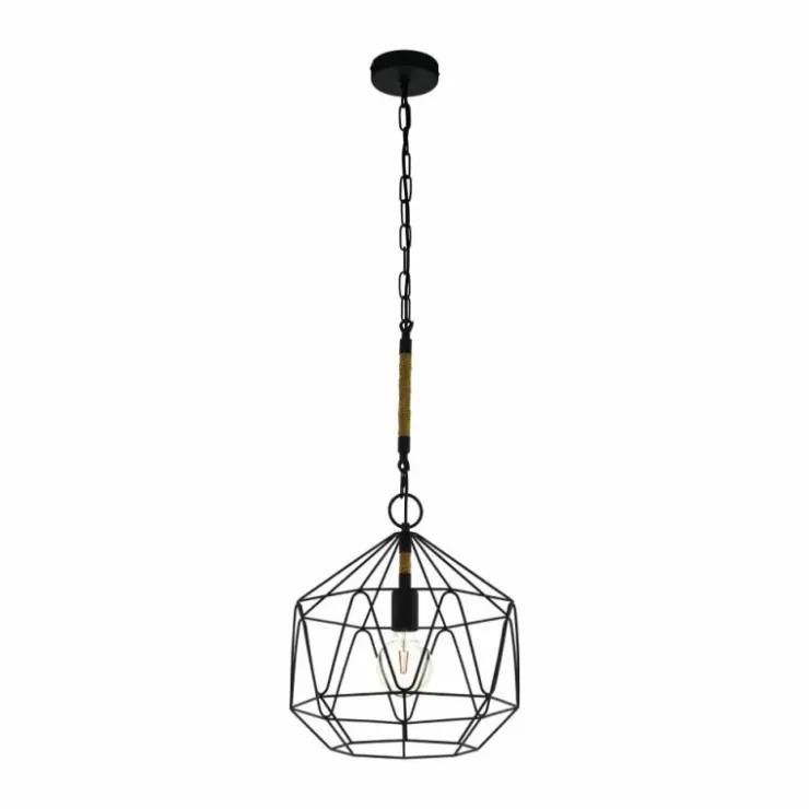 Luminaires Eglo Suspensions|Suspension Eglo COTTINGHAM Noir, 1 lumière
