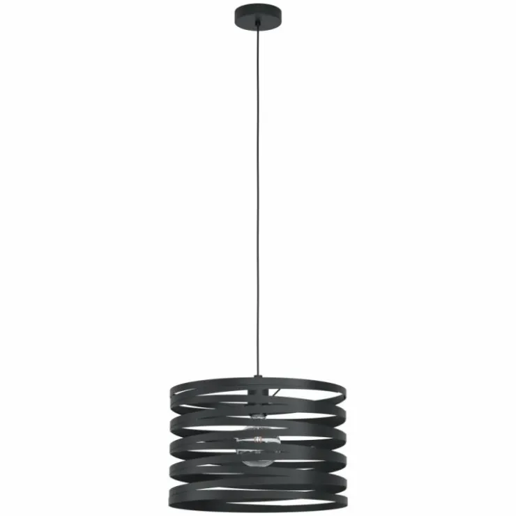 Luminaires Eglo Suspensions|Suspension Eglo CREMELLA Noir, 1 lumière