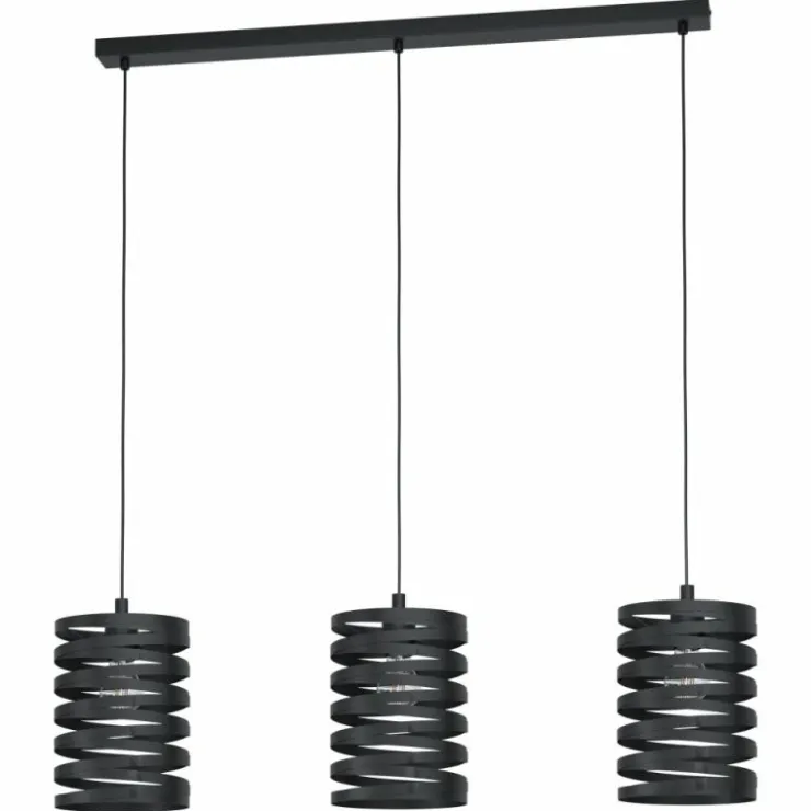 Luminaires Eglo Suspensions|Suspension Eglo CREMELLA Noir, 3 lumières