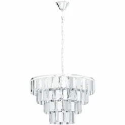 Luminaires Eglo Suspensions|Suspension Eglo ERSEKA Chrome, 7 lumières
