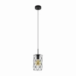 Luminaires Eglo Suspensions|Suspension Eglo ESTEVAU Brun foncé, 1 lumière