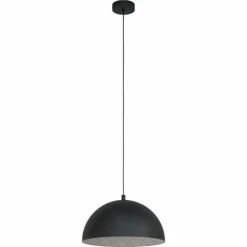 Luminaires Eglo Suspensions|Suspension Eglo GAETANO Gris, Noir, 1 lumière