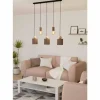 Luminaires Eglo Suspensions|Suspension Eglo GAZZOLA Moka, Sable, 5 lumières