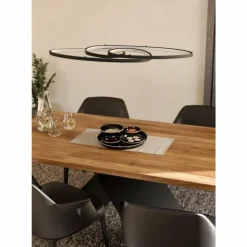Luminaires Eglo Éclairage Led|Suspension Eglo GIANELLA LED Noir, 1 lumière