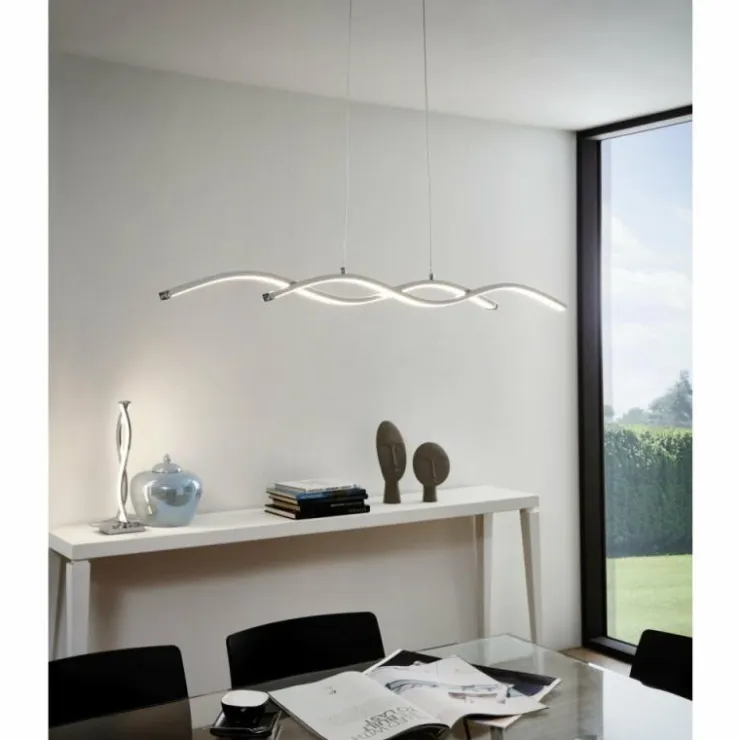 Luminaires Eglo Éclairage Led|Suspension Eglo LASANA 2 LED Chrome, 2 lumières