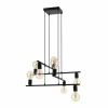 Luminaires Eglo Suspensions|Suspension Eglo MEZZANA Noir, 8 lumières