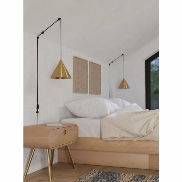 Luminaires Eglo Suspensions|Suspension Eglo NARICES Noir, 1 lumière