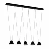 Luminaires Eglo Éclairage Led|Suspension Eglo PALBIETA LED Noir, 5 lumières