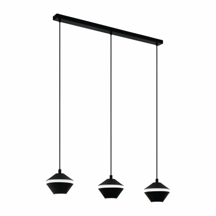 Luminaires Eglo Éclairage Led|Suspension Eglo PERPIGO LED Noir, 3 lumières