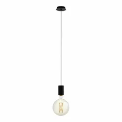 Luminaires Eglo Suspensions|Suspension Eglo POZUETA Noir, 1 lumière