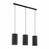 Luminaires Eglo Suspensions|Suspension EGLO RAMON Noir, 3 lumières