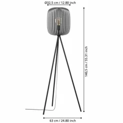 Luminaires Eglo Lampadaires Et Lampes Sur Pied|Suspension Eglo ROMAZZINA Sable, 1 lumière