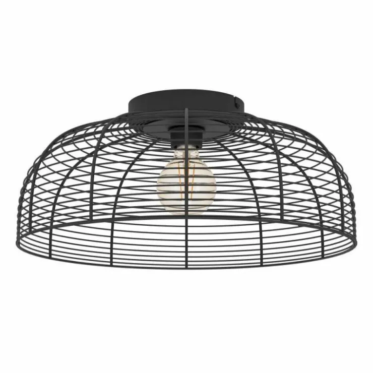 Luminaires Eglo Suspensions|Suspension Eglo ROUNDHAM Laiton, Noir, 1 lumière