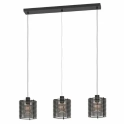 Luminaires Eglo Suspensions|Suspension Eglo SEGOVIA Noir, 3 lumières