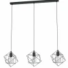 Luminaires Eglo Suspensions|Suspension Eglo STRAITON Noir, 3 lumières