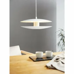 Luminaires Eglo Éclairage Led|Suspension EGLO TRAPPETO LED Champagne, Blanc, 2 lumières