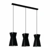 Luminaires Eglo Suspensions|Suspension Eglo VALECROSIA Noir, Blanc, 3 lumières