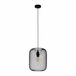 Luminaires Eglo Suspensions|Suspension Eglo WRINGTON Noir, 1 lumière