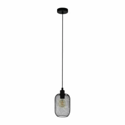 Luminaires Eglo Suspensions|Suspension Eglo WRINGTON Noir, 1 lumière