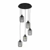 Luminaires Eglo Suspensions|Suspension Eglo WRINGTON Noir, 5 lumières
