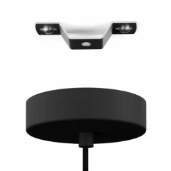 Luminaires Eglo Suspensions|Suspension Eglo YORTH Nickel mat, Noir, 1 lumière