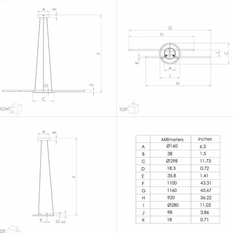Suspension Eglo ZILLERIO-Z LED Noir, 5 lumières
