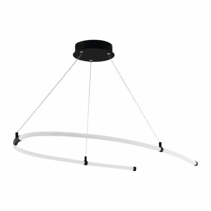 Luminaires Eglo Suspensions|Suspension Eglo-Leuchten ALAMEDILLA LED Noir, 1 lumière