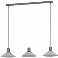 Luminaires Eglo Suspensions|Suspension Eglo-Leuchten ABREOSA Gris, Noir, 3 lumières