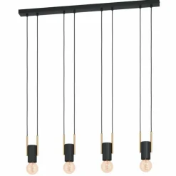 Luminaires Eglo Suspensions|Suspension Eglo-Leuchten BITACHITO Laiton, Noir, 4 lumières