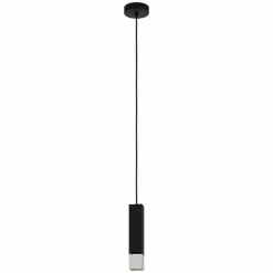 Luminaires Eglo Suspensions|Suspension Eglo-Leuchten BUTRANO LED Noir, Argenté, 1 lumière