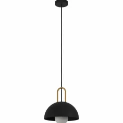 Luminaires Eglo Suspensions|Suspension Eglo-Leuchten CALMANERA Laiton, Noir, 1 lumière