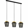 Luminaires Eglo Suspensions|Suspension Eglo-Leuchten ESCANDIDOS Laiton, Noir, 3 lumières