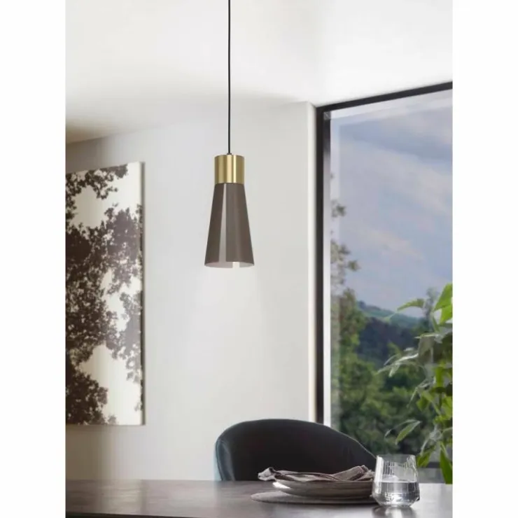 Luminaires Eglo Éclairage Led|Suspension Eglo-Leuchten LOSALOMAS LED Laiton, Moka, 1 lumière