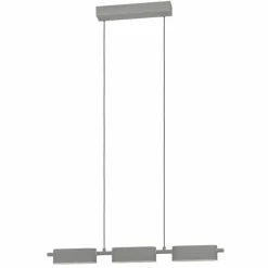Luminaires Eglo Éclairage Led|Suspension Eglo-Leuchten ROVIRA LED Argenté, 3 lumières