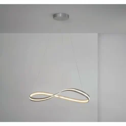 Suspension Escale Infinity LED Nickel mat, 1 lumière