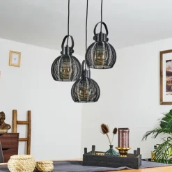 hofstein Suspensions|Suspension Espada Noir, 3 lumières